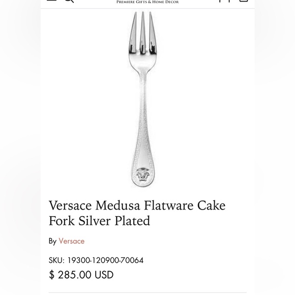 Versace Medusa silver Cutlery 7-Piece Set - Picture 7 of 12